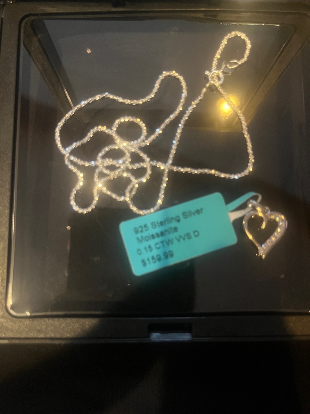 Sterling Silver Heart Pendant Necklace - Silver